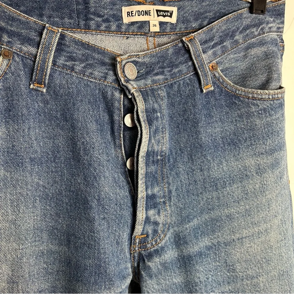 Re/Done x Levi’s Blue Straight Leg Jeans - Picture 6 of 10